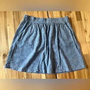 LOFT Chambray Linen Skirt